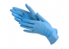 Нитриловые одноразовые перчатки голубые, размер S