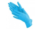 Нитриловые одноразовые перчатки голубые, размер M