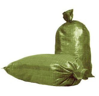 Мешок полипропиленовый зеленый 55*95 с завязками