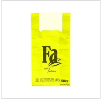 Пакет-майка с логотипом Fa желтая