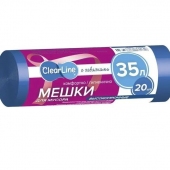 Мусорные мешки 35л/20шт С ЗАВЯЗКАМИ высокопрочные синие