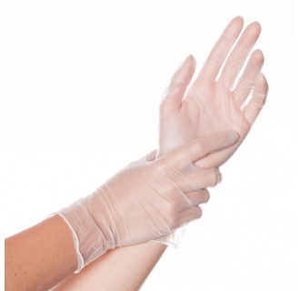 Виниловые одноразовые перчатки , размер М