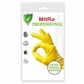 Перчатки резиновые MITRA Professional с х/б напылением, р-р в ассортименте