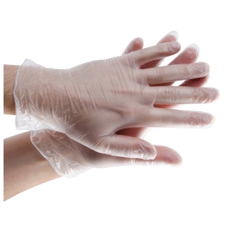Виниловые одноразовые перчатки , размер L