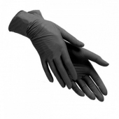 Нитриловые одноразовые перчатки черные, размер S