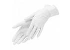Нитриловые одноразовые перчатки белые, размер S